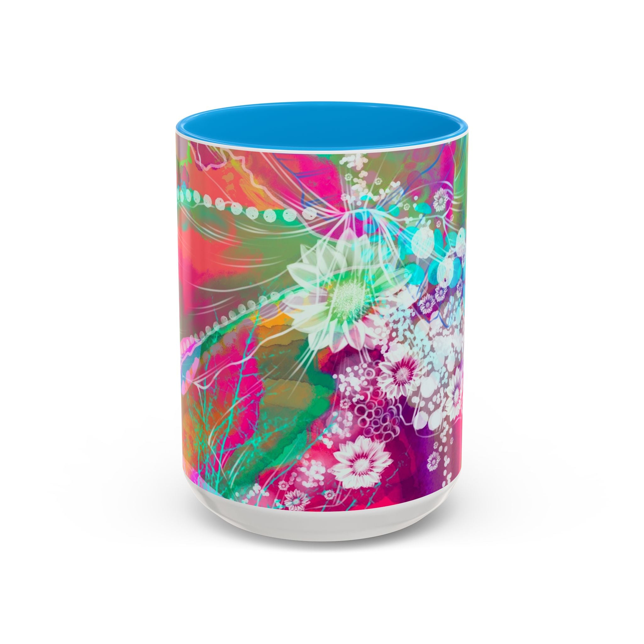 Boho Floral Rainbow Ceramic Mug (11oz & 15oz)