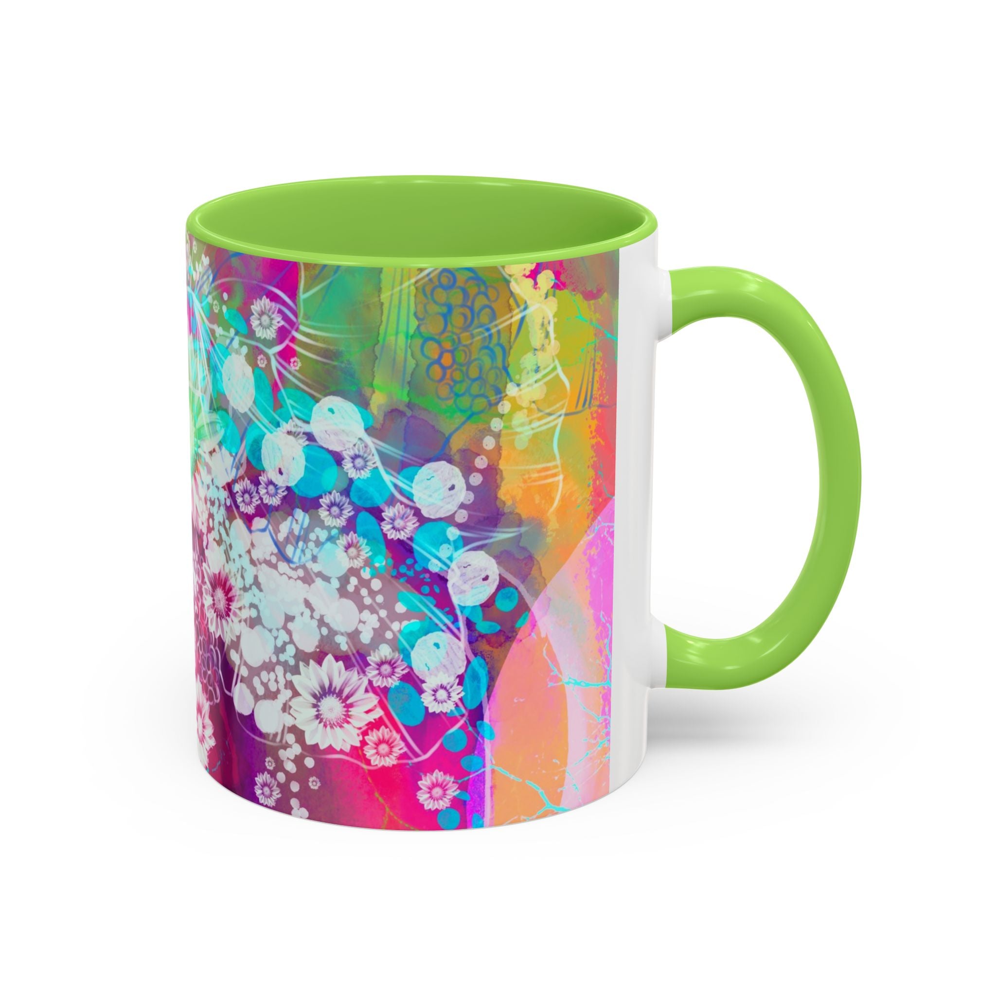 Boho Floral Rainbow Ceramic Mug (11oz & 15oz)