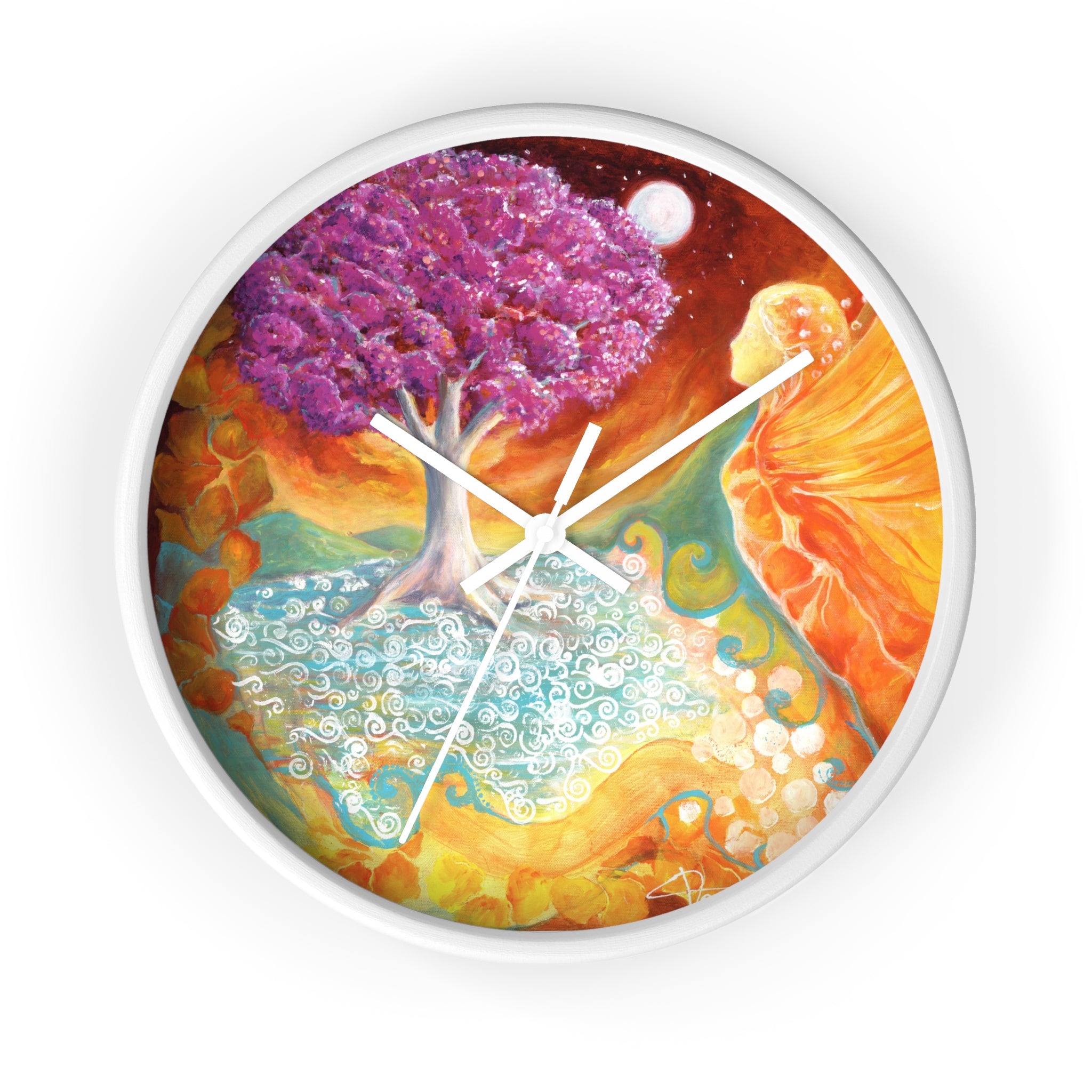 Ruby Tree Wall clock