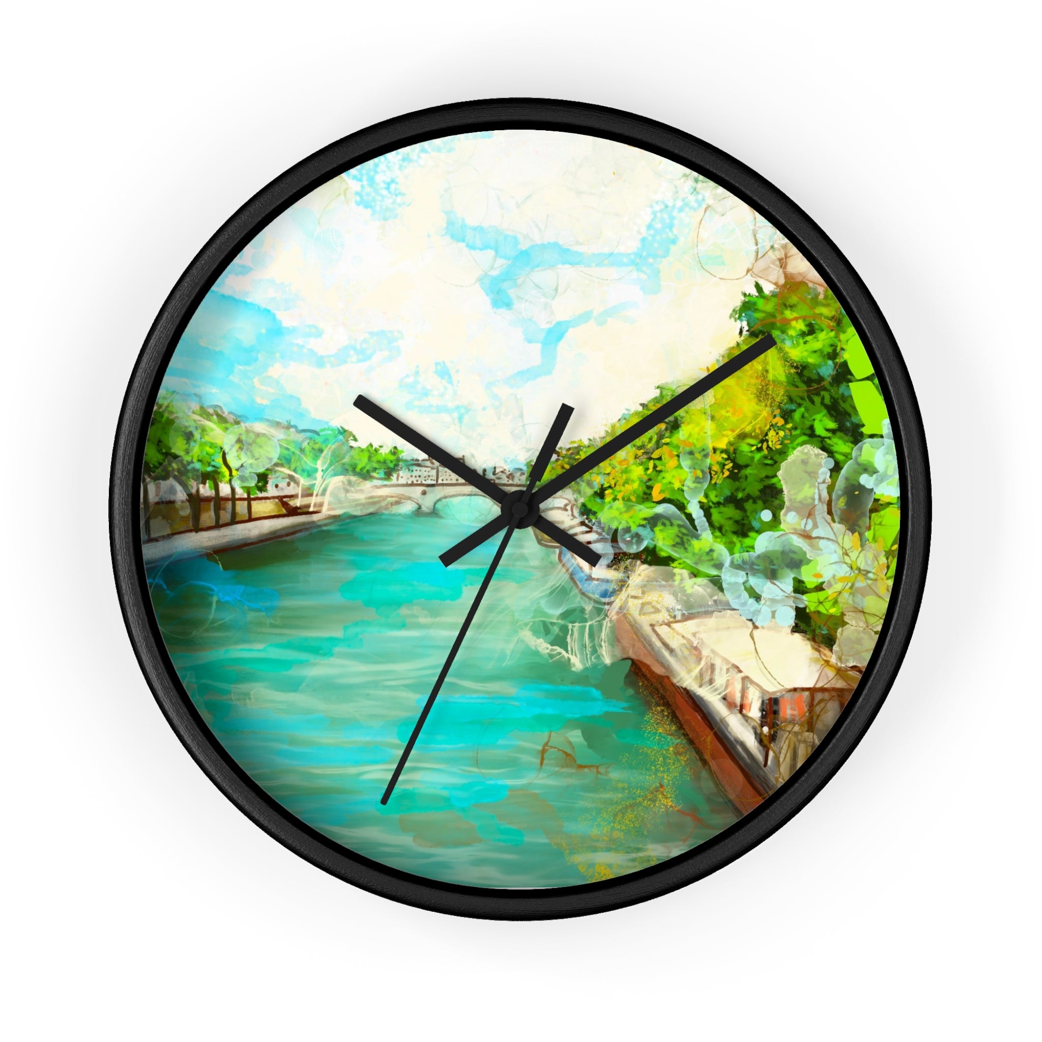 A little Stroll along the Seine Wall clock