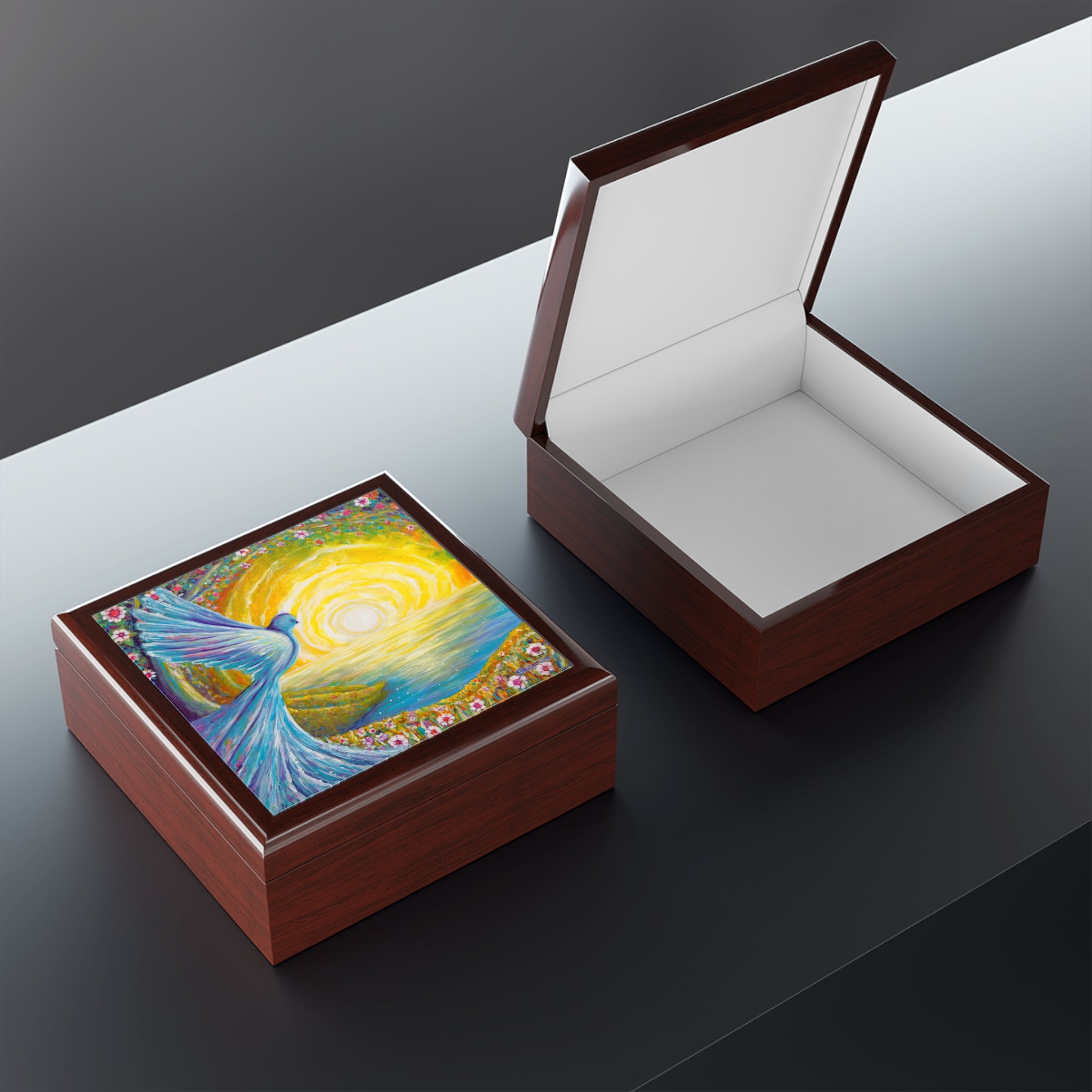 Bird of Light Large Jewelry Box