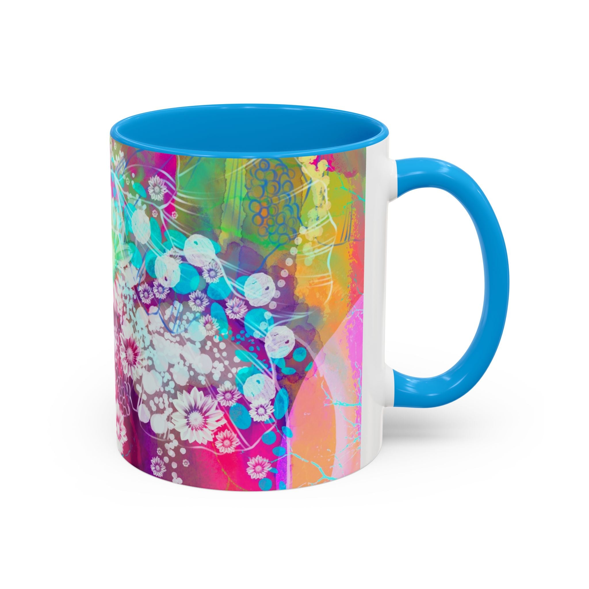 Boho Floral Rainbow Ceramic Mug (11oz & 15oz)