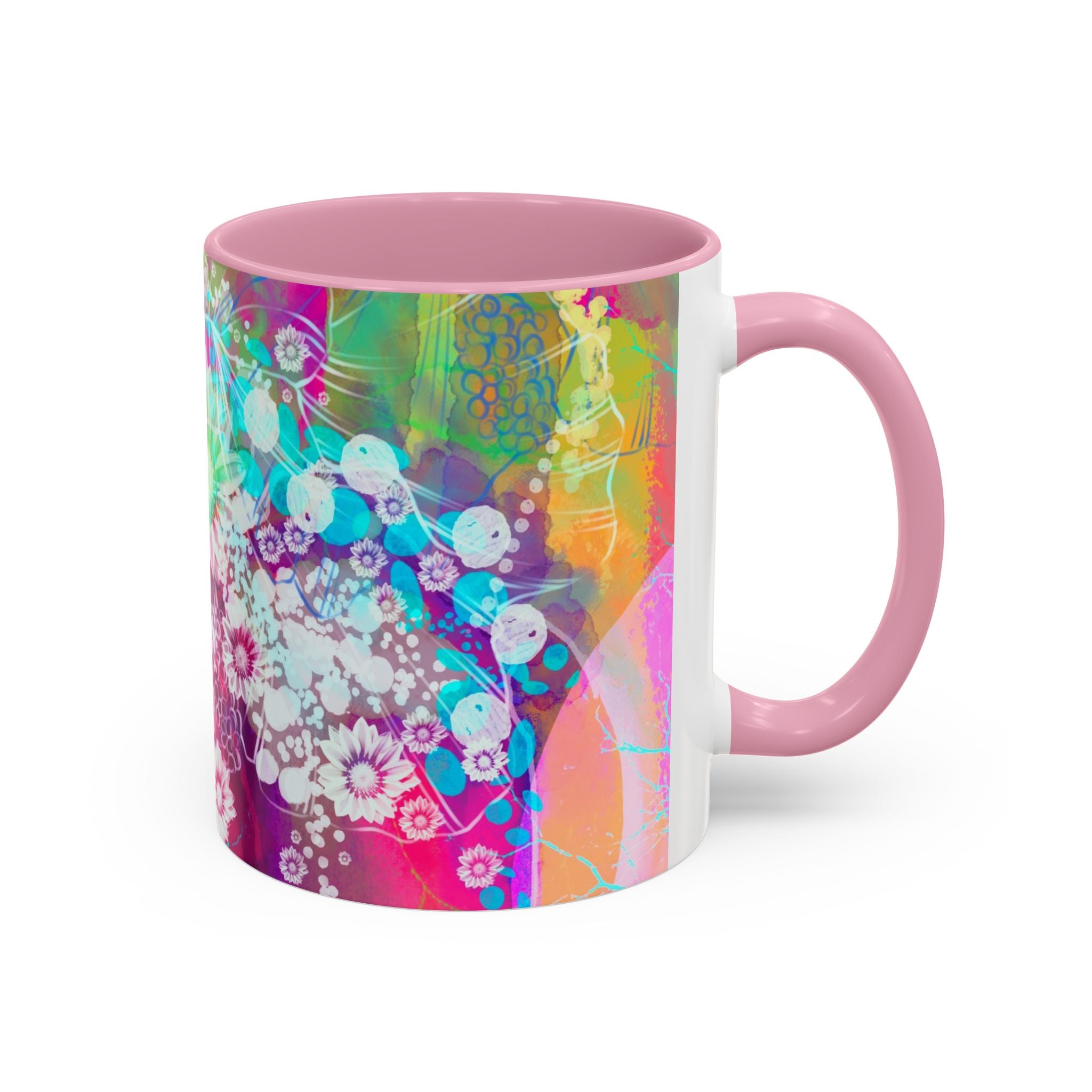Boho Floral Rainbow Ceramic Mug (11oz & 15oz)