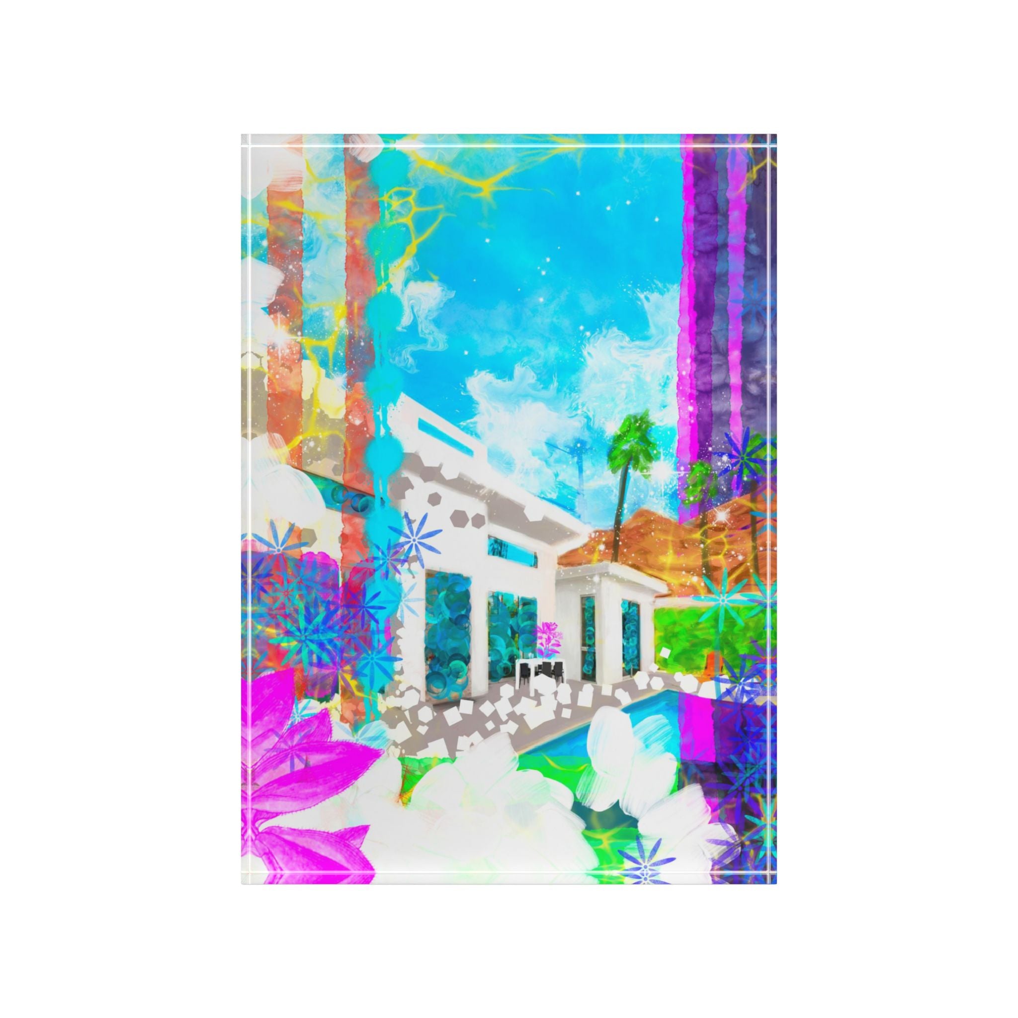 Palm Spring Heart Acrylic Block