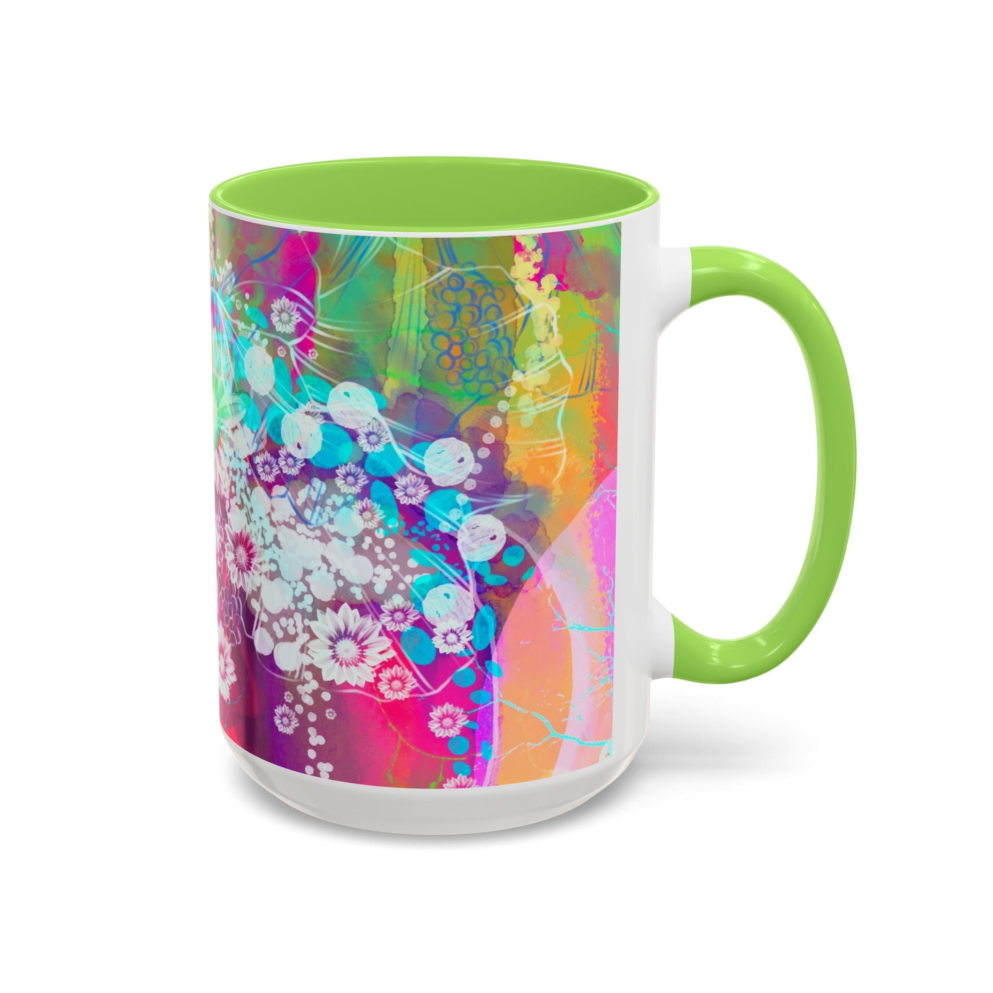 Boho Floral Rainbow Ceramic Mug (11oz & 15oz)