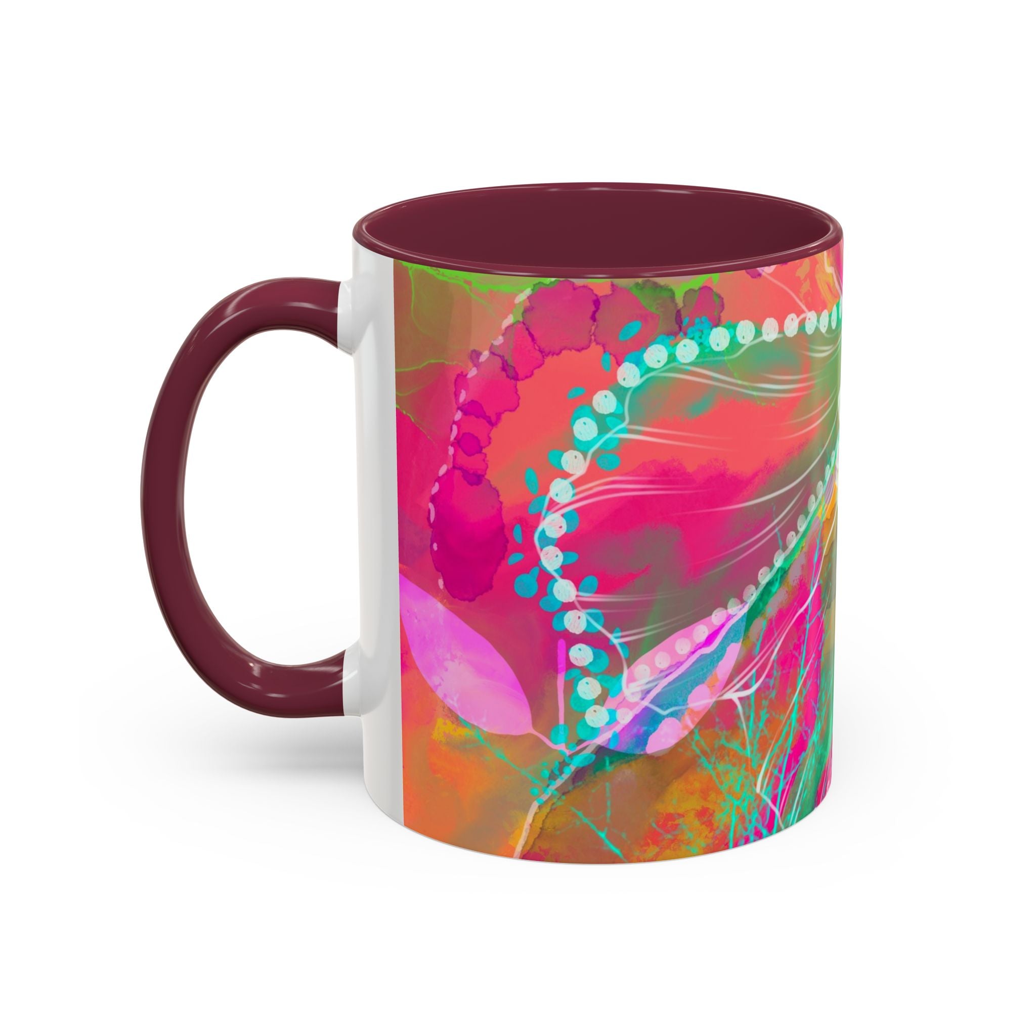 Boho Floral Rainbow Ceramic Mug (11oz & 15oz)