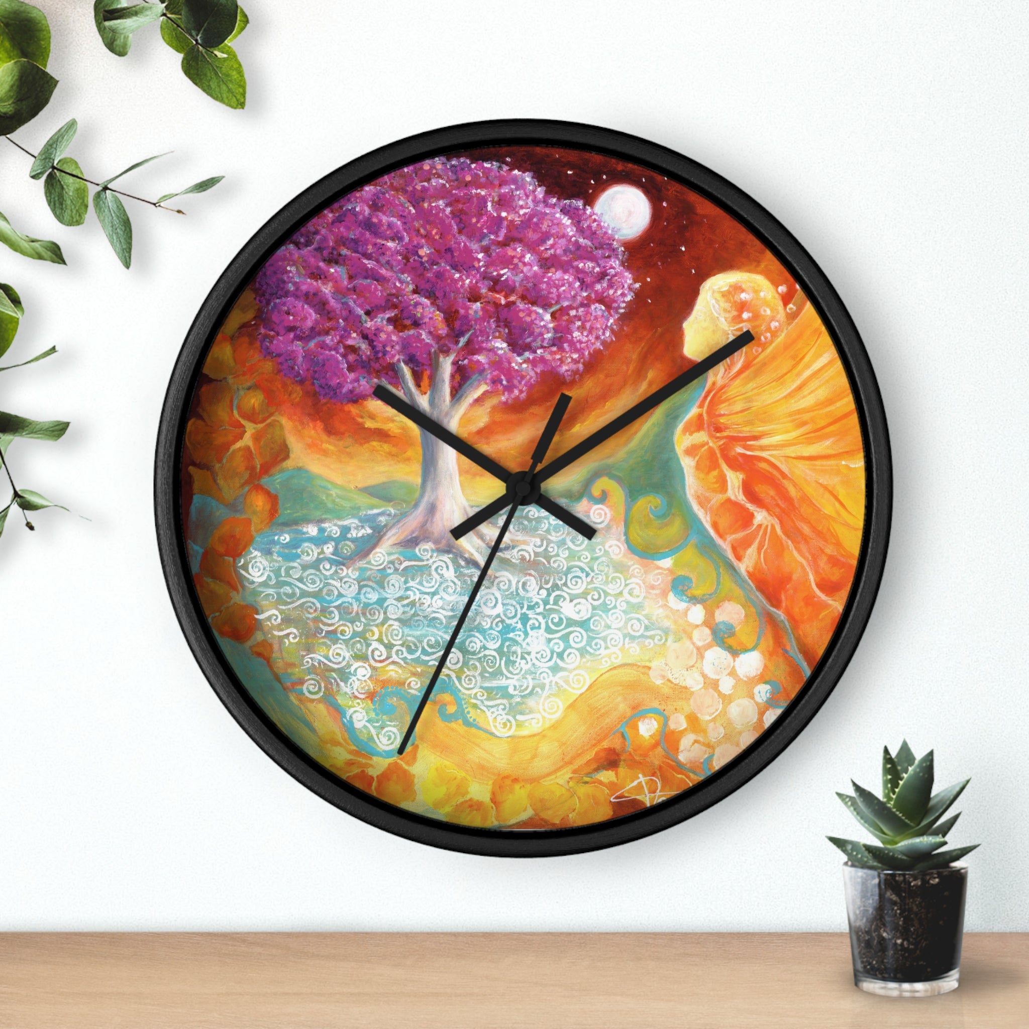 Ruby Tree Wall clock