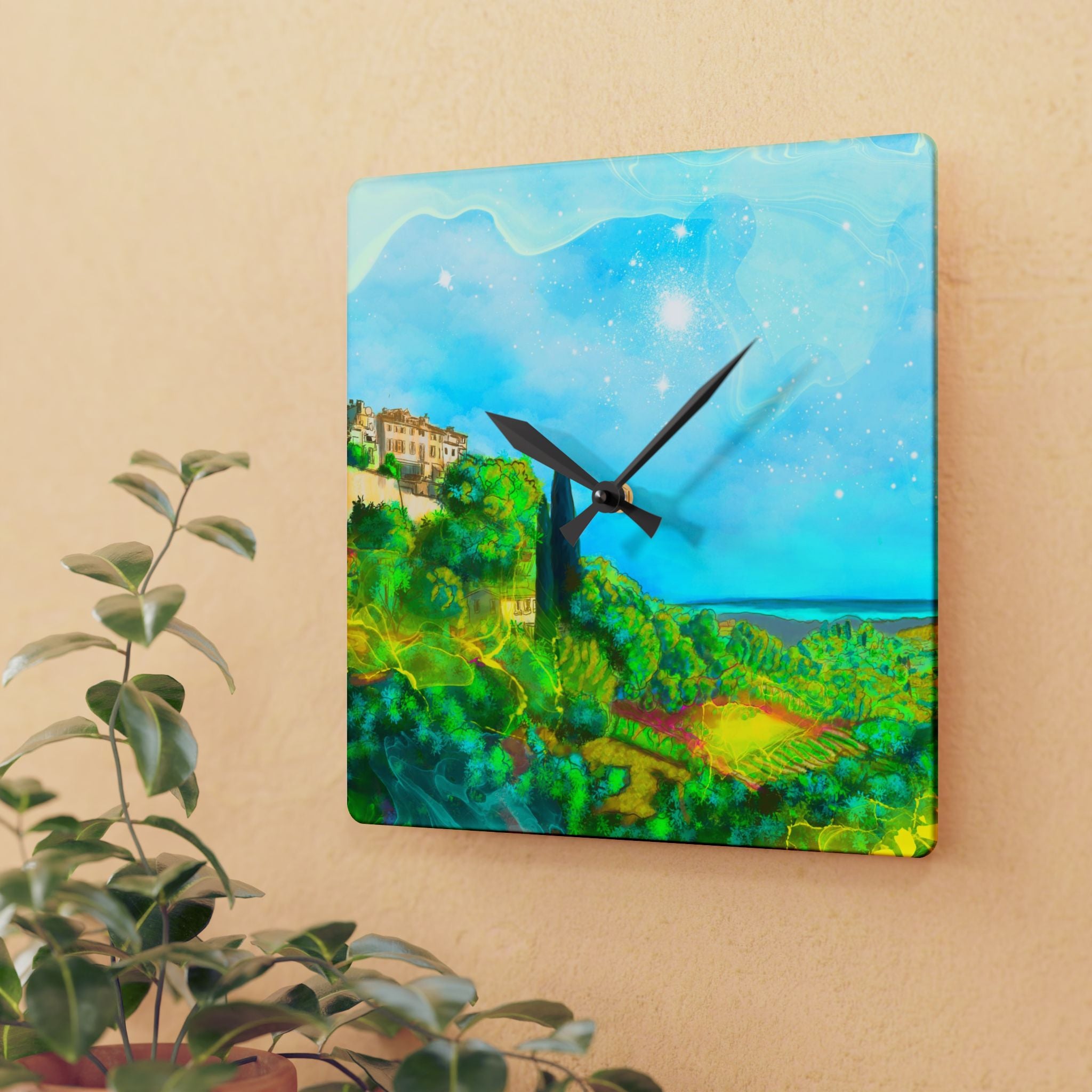 Acrylic Wall Clock - Saint Paul de Vence