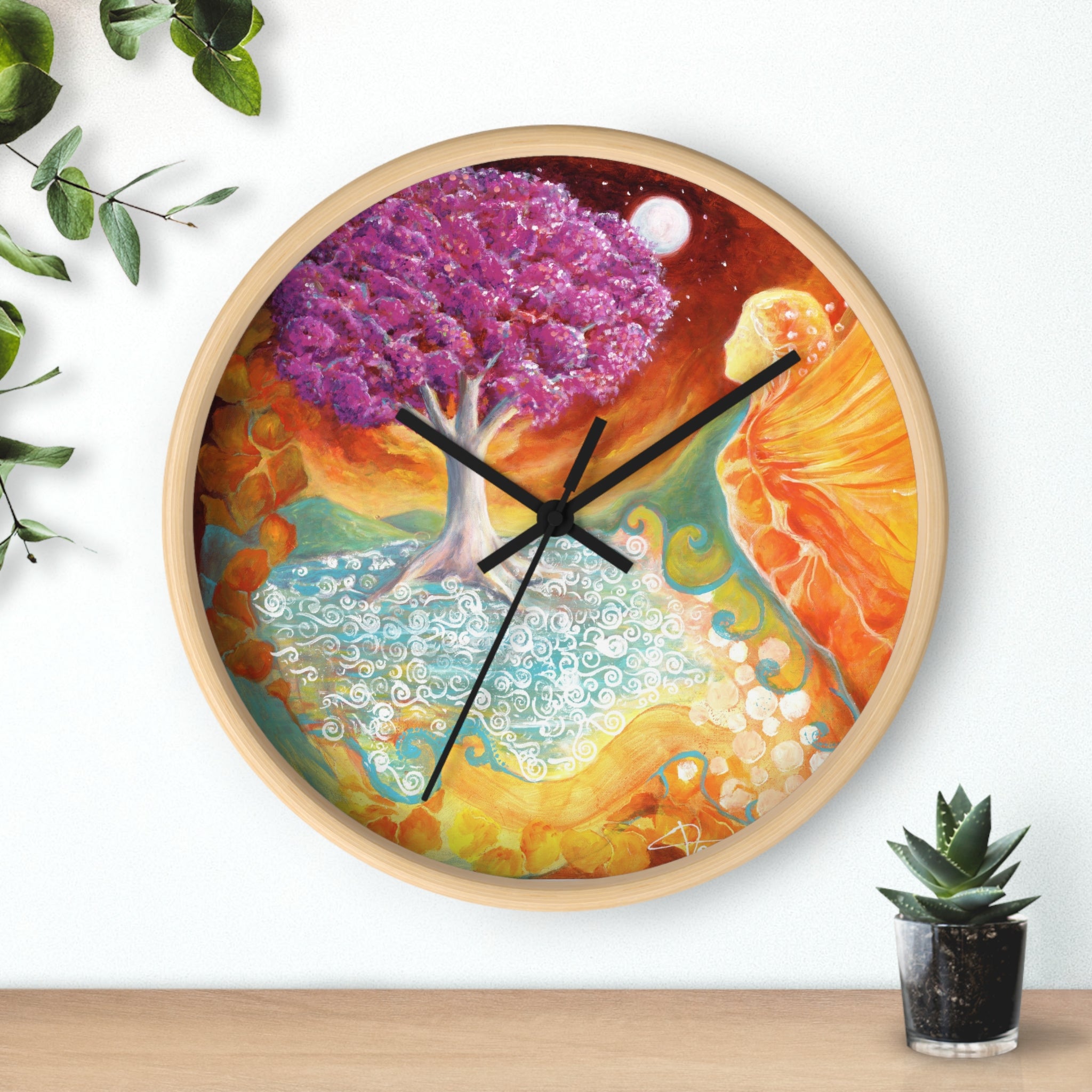 Ruby Tree Wall clock