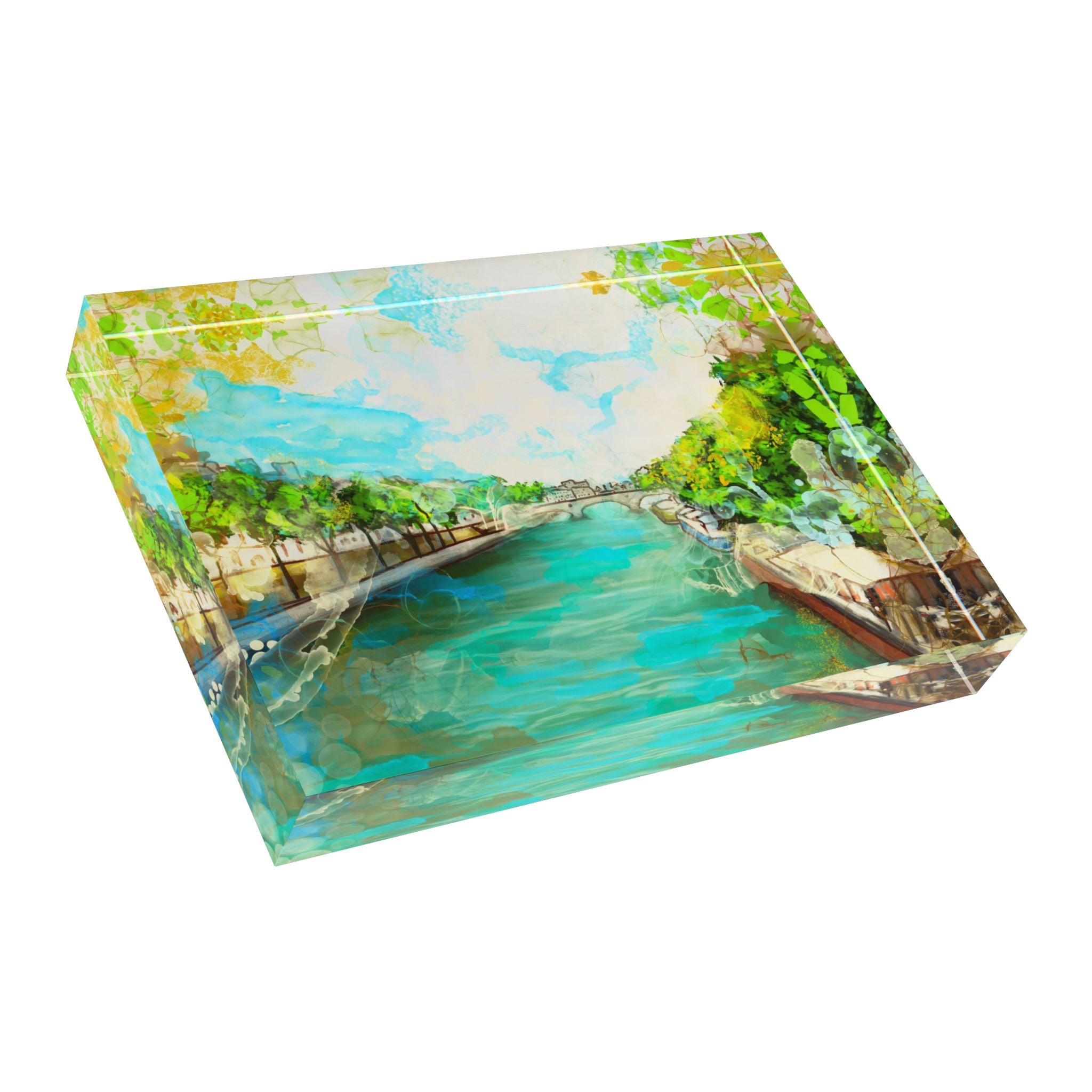 A little Stroll along the Seine Acrylic Block