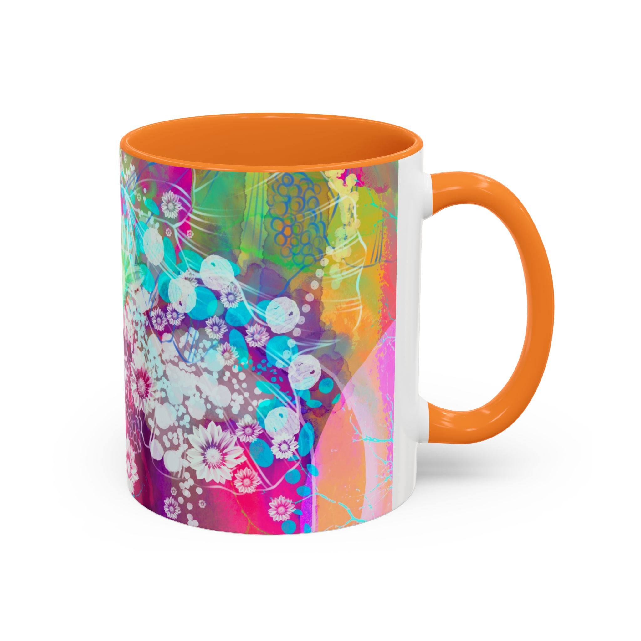 Boho Floral Rainbow Ceramic Mug (11oz & 15oz)