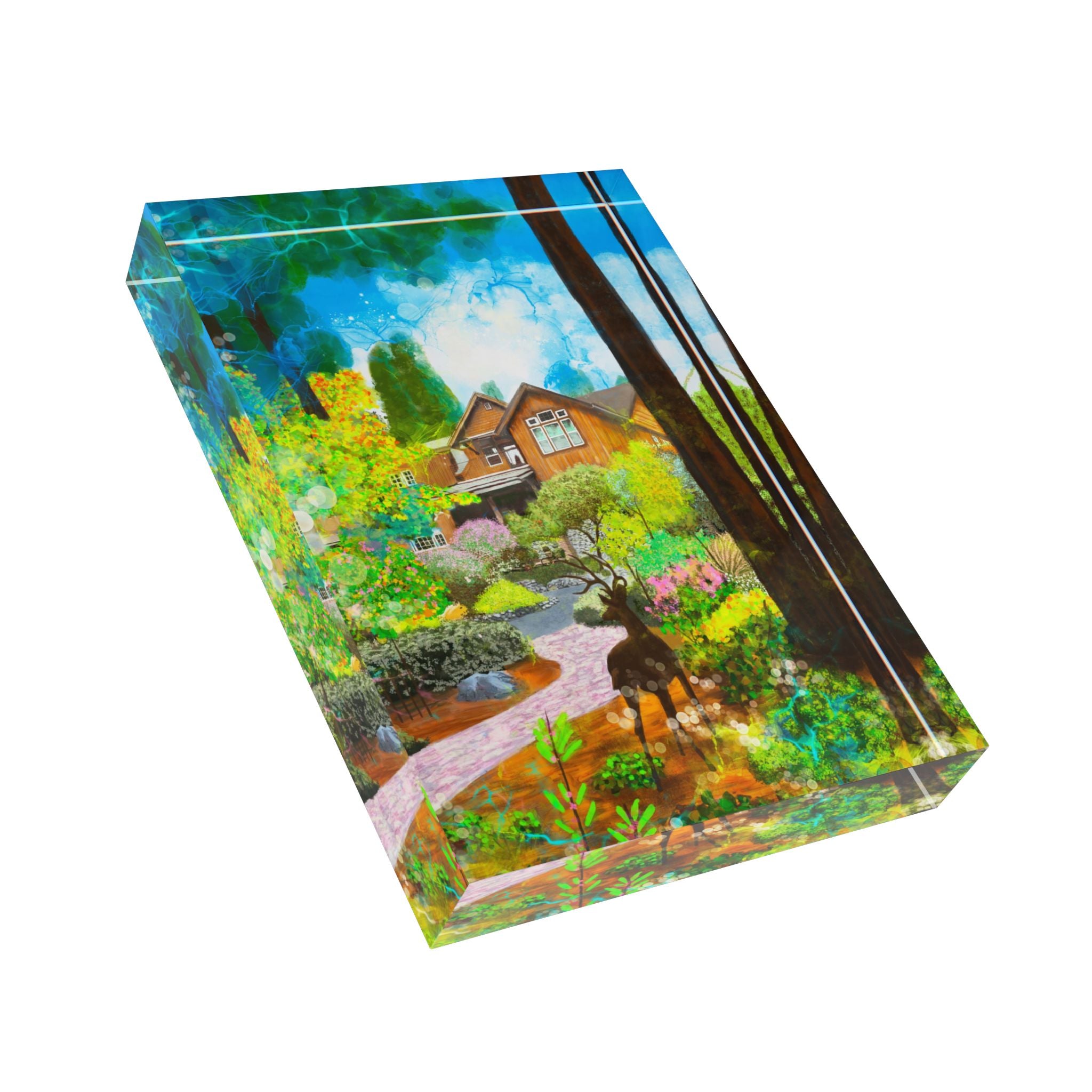 Sunrise in the Forest Acrylic Block