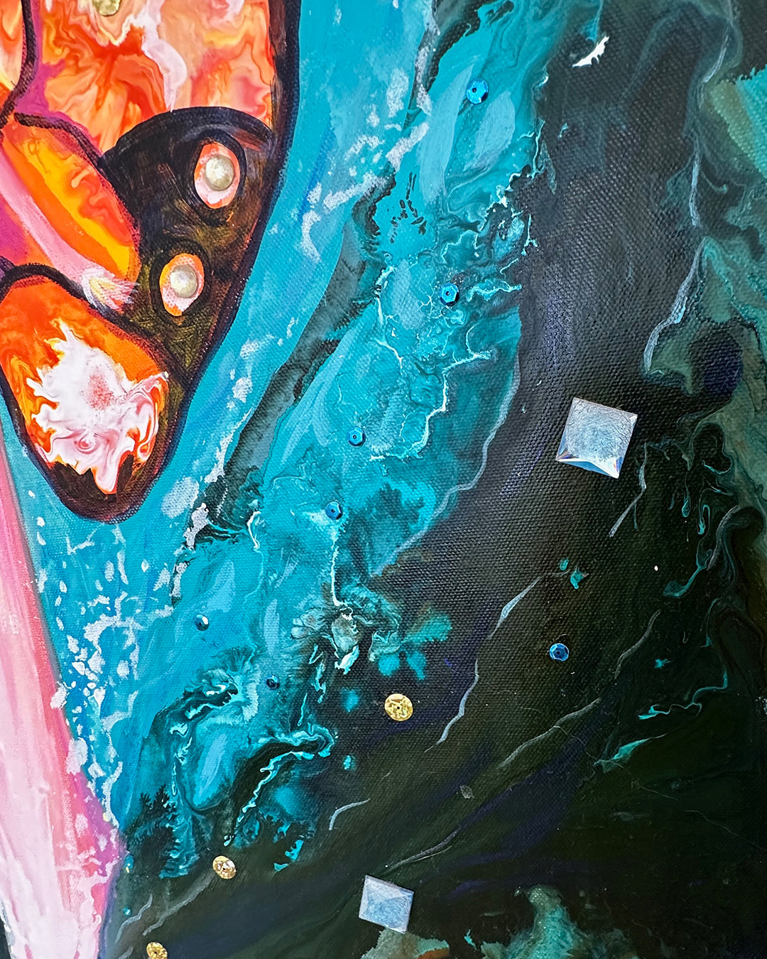 EMERGING ORIGINAL MIXED MEDIA PAINTING - NOT AVAILABLE