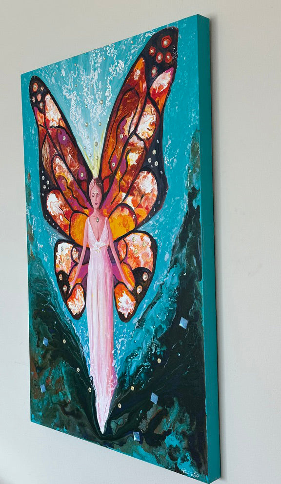 EMERGING ORIGINAL MIXED MEDIA PAINTING - NOT AVAILABLE