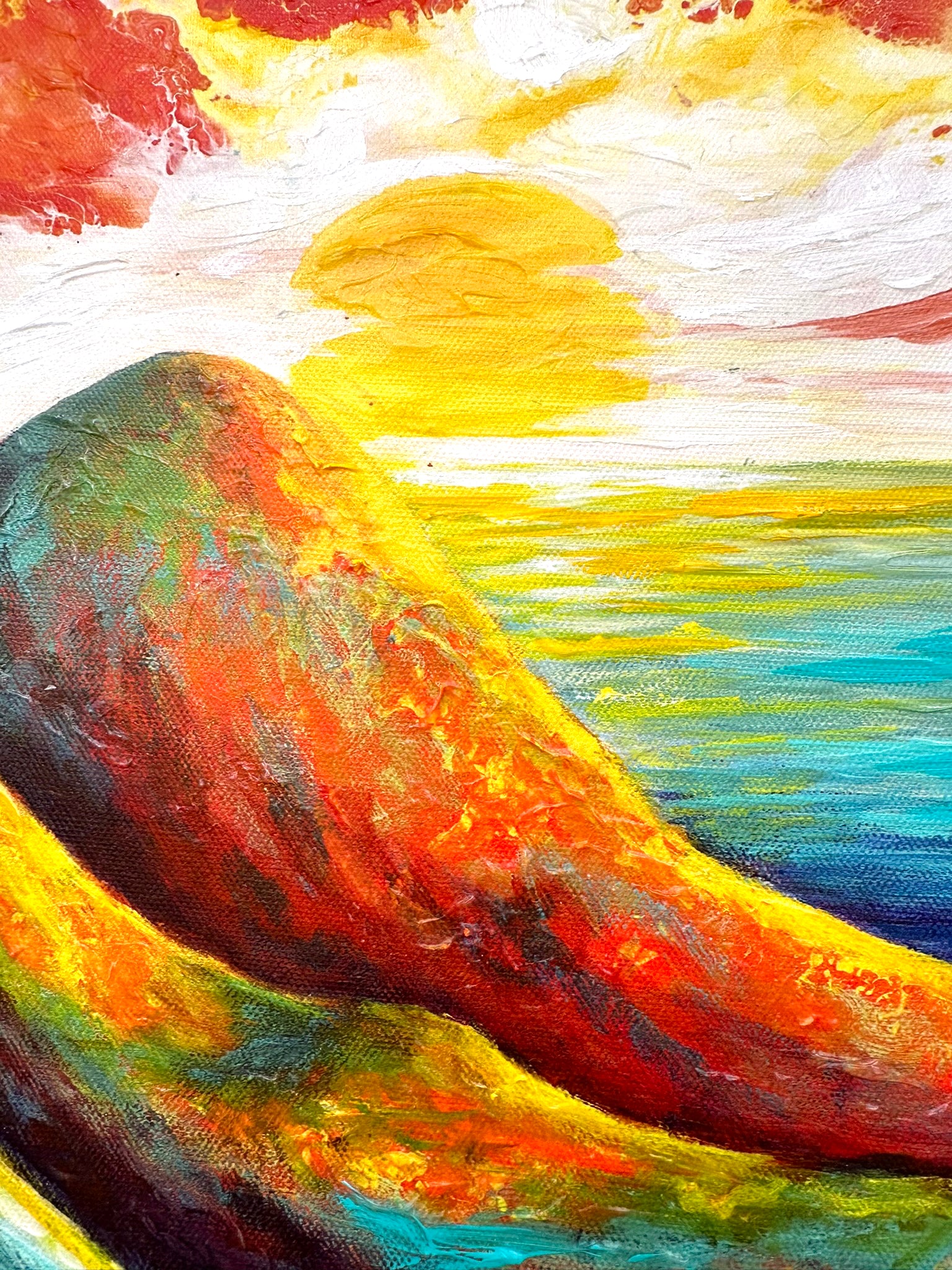 PACIFIC BLISS EMBELLISHED FINE ART PRINT ON CANVAS - NOT AVAILABLE