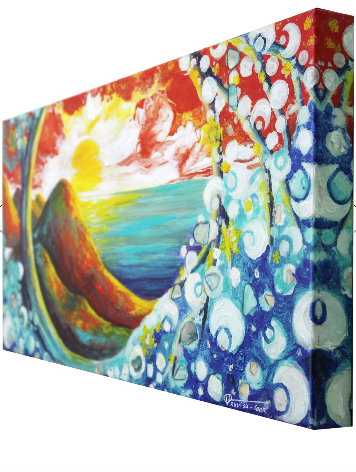 PACIFIC BLISS EMBELLISHED FINE ART PRINT ON CANVAS - NOT AVAILABLE