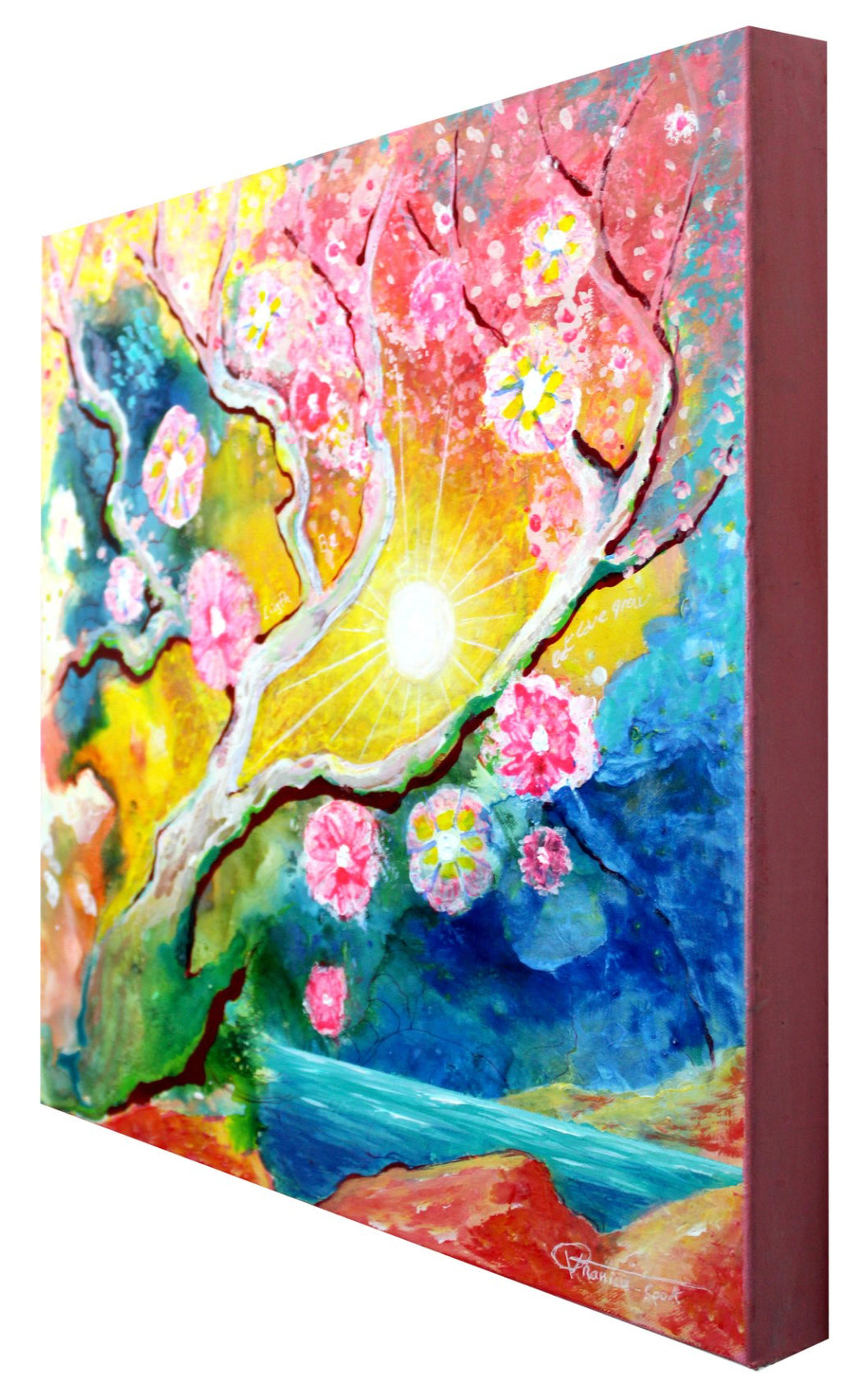 SUNRISE OVER THE PACIFIC ORIGINAL MIXED MEDIA PAINTING -  NOT AVAILABLE