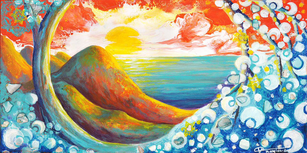 PACIFIC BLISS EMBELLISHED FINE ART PRINT ON CANVAS - NOT AVAILABLE