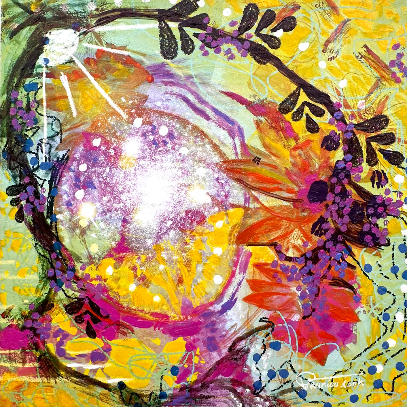 COCOON OF LIGHT EMBELLISHED FINE ART PRINT ON CANVAS -  NOT AVAILABLE