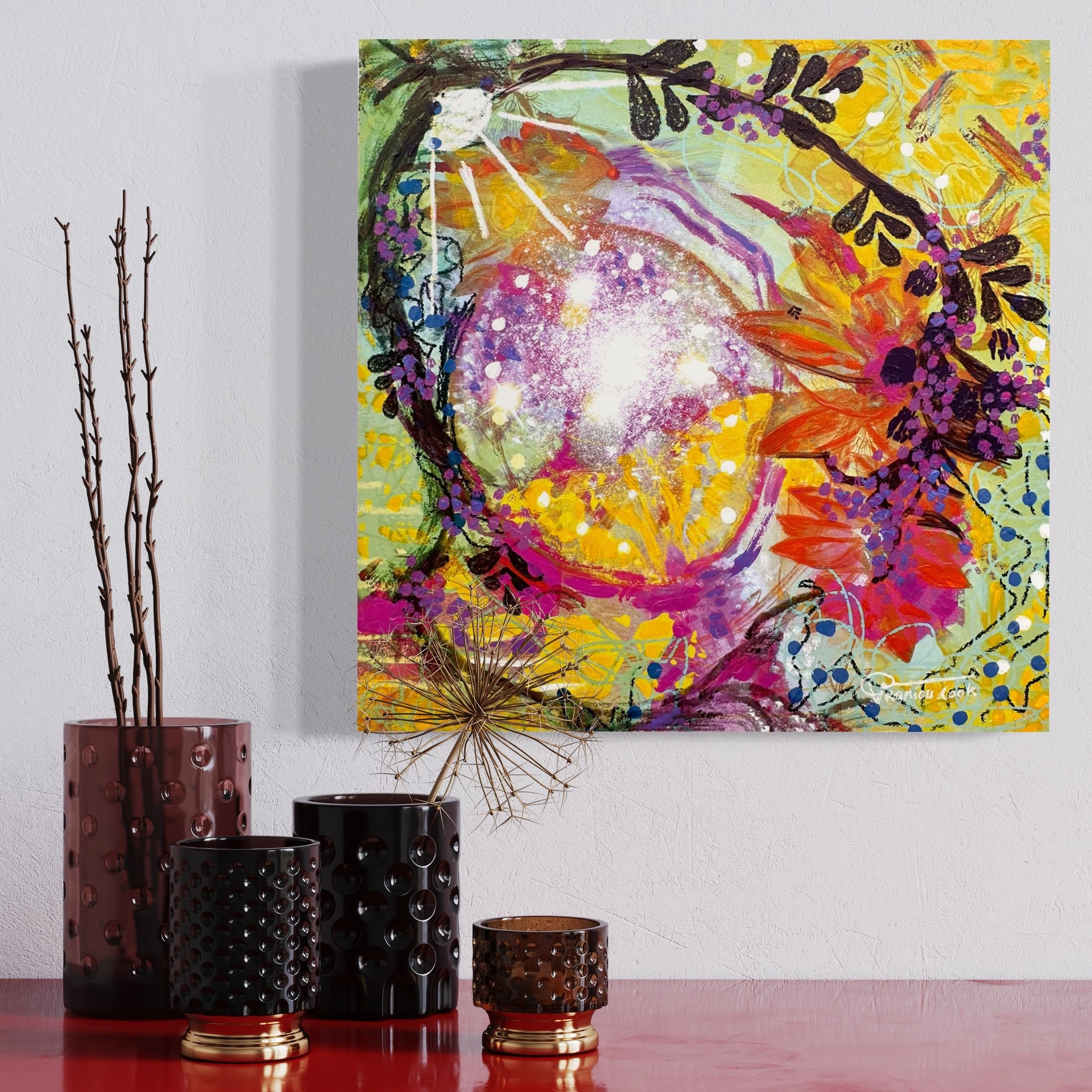 COCOON OF LIGHT EMBELLISHED FINE ART PRINT ON CANVAS -  NOT AVAILABLE