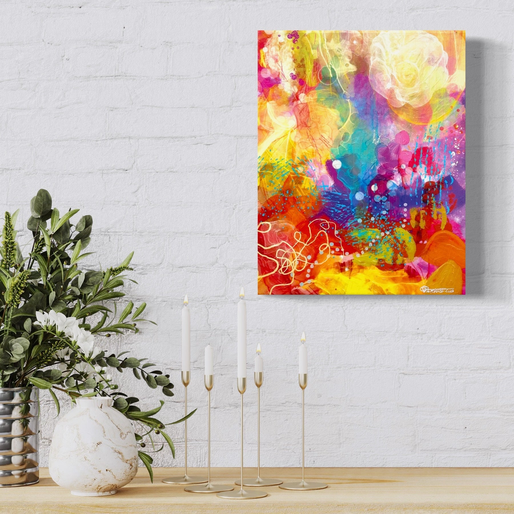 DIGITAL REVERIE EMBELLISHED FINE ART PRINT ON CANVAS