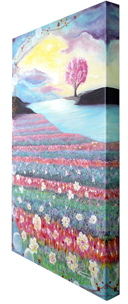 SUNRISE BY THE RIVER  EMBELLISHED FINE ART  PRINT ON CANVAS - NOT AVAILABLE