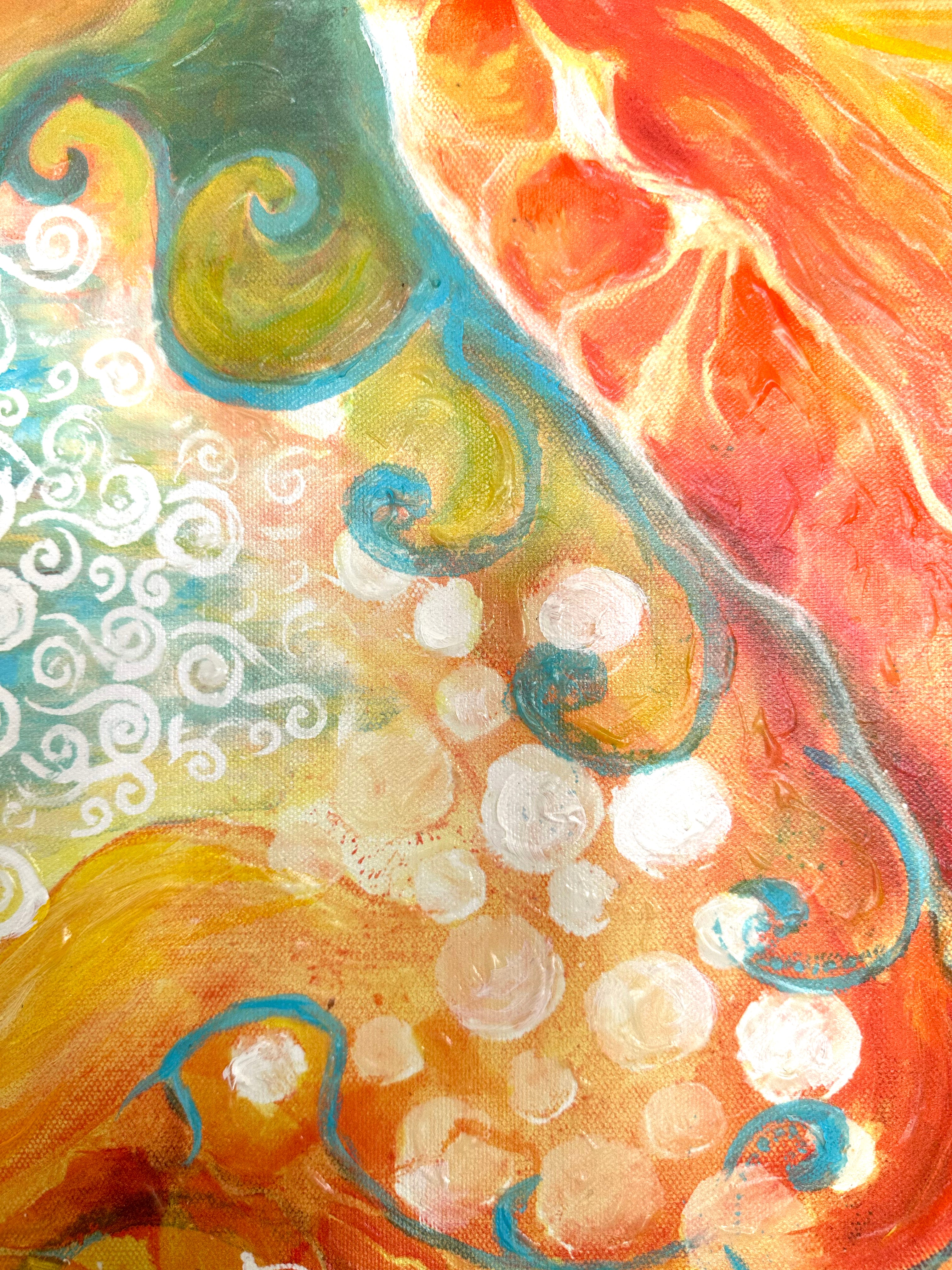 RUBY TREE SPIRIT EMBELLISHED FINE ART PRINT ON CANVAS - NOT AVAILABLE