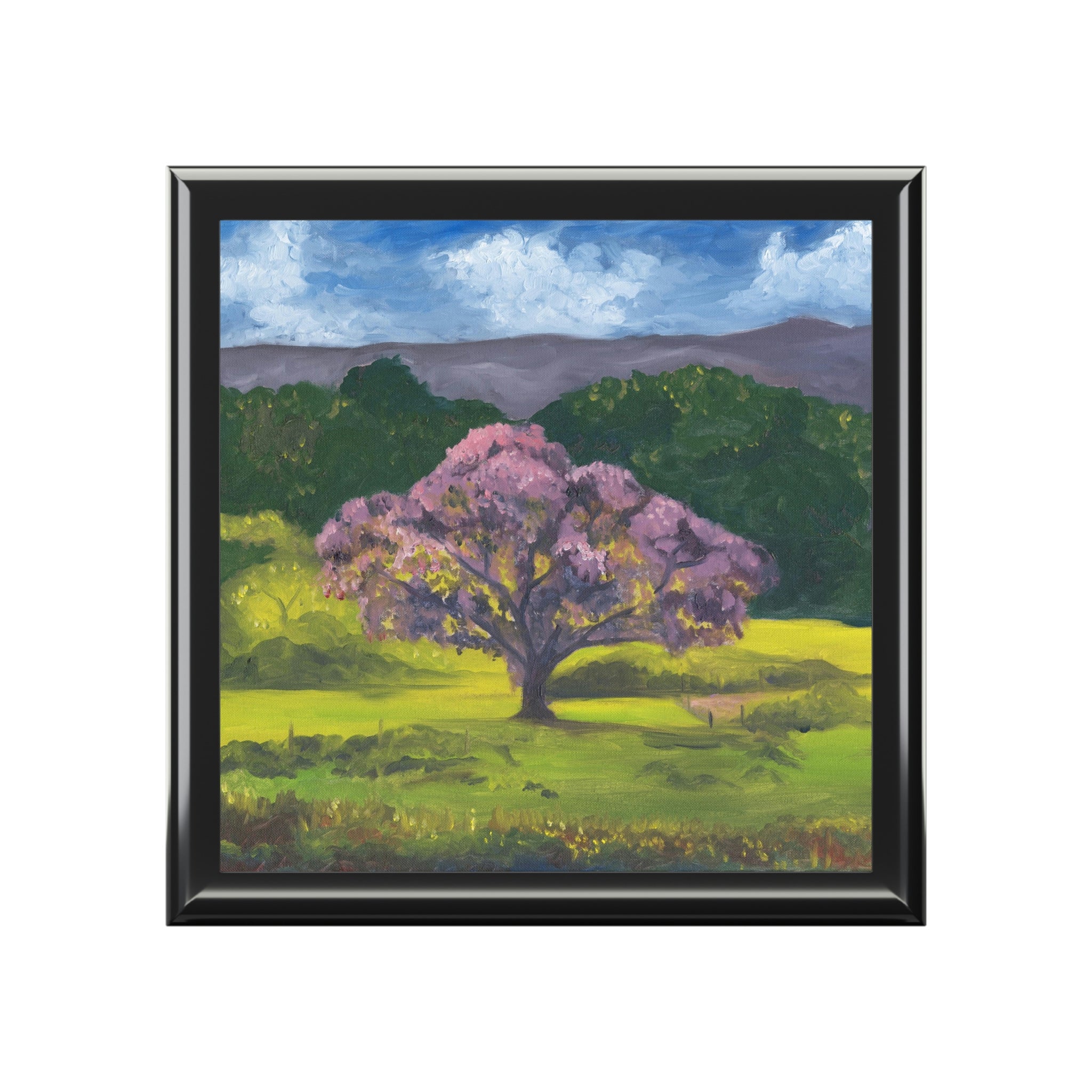 Tree in field Jewelry Box